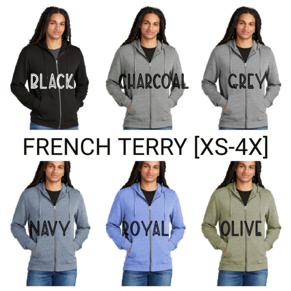 A group of people wearing different colors of jackets.