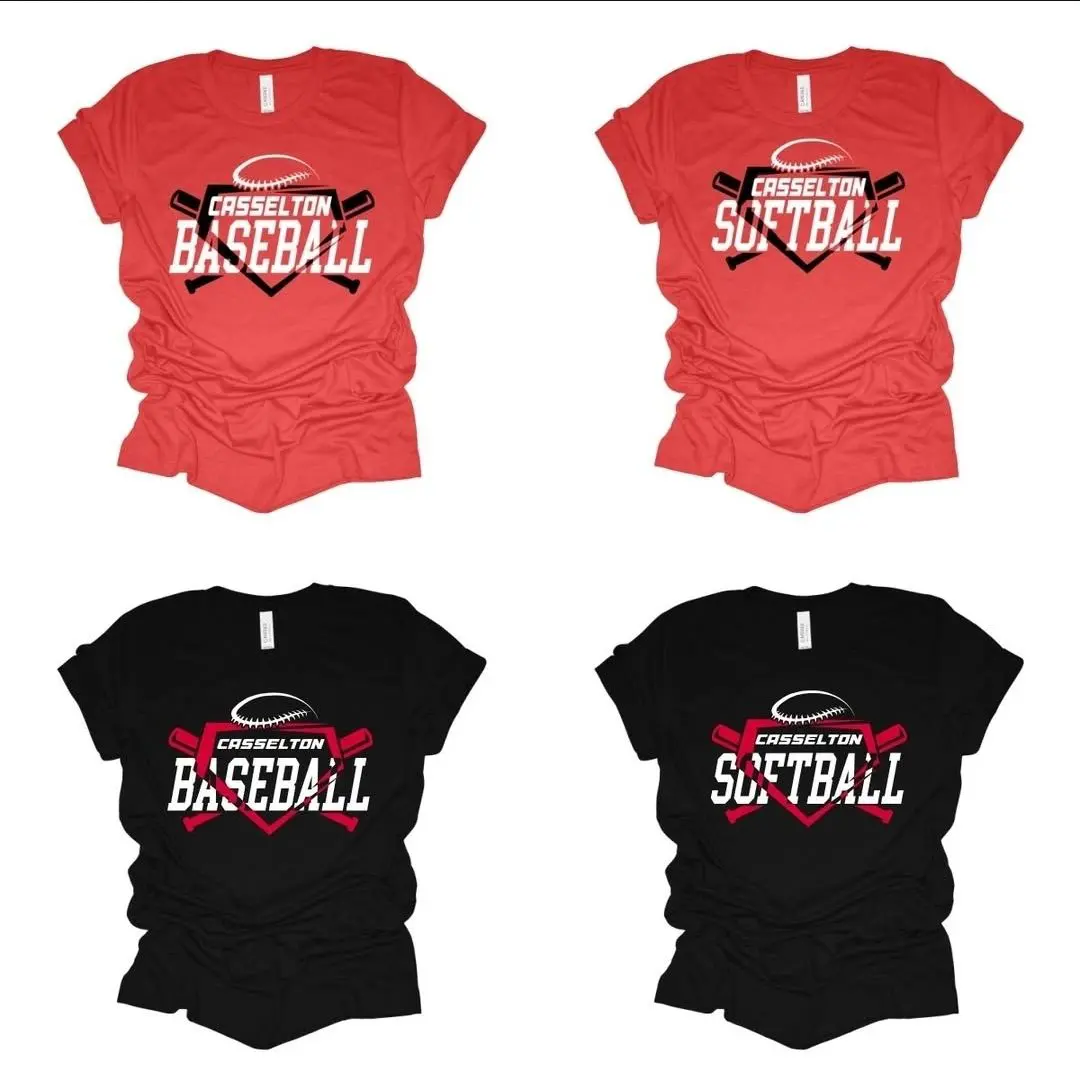 A group of four shirts that are all different colors.