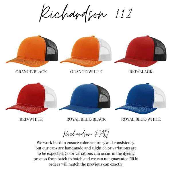 Richardson 1 1 2 mesh back cap colors