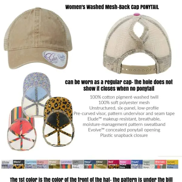 A picture of a baseball cap and other hats.