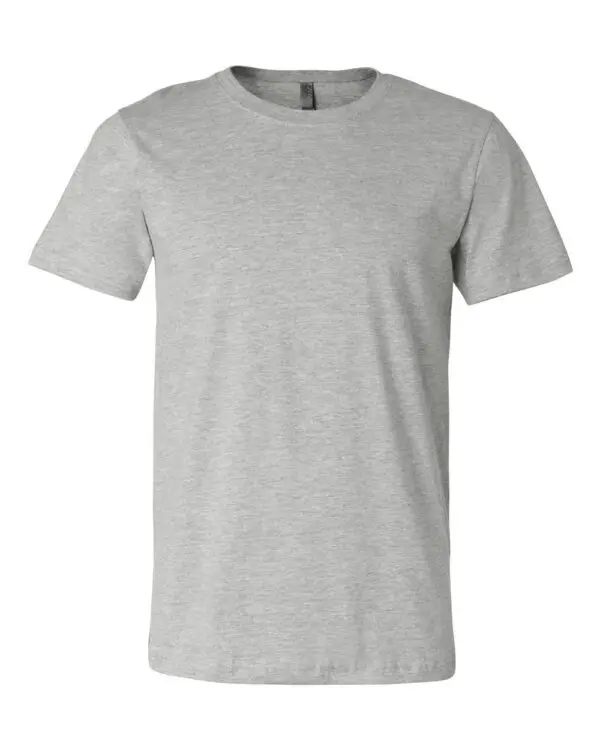 A gray t-shirt is shown with no background.