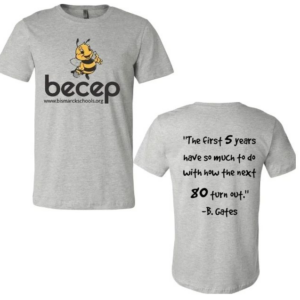 A t-shirt with the words becep written on it.