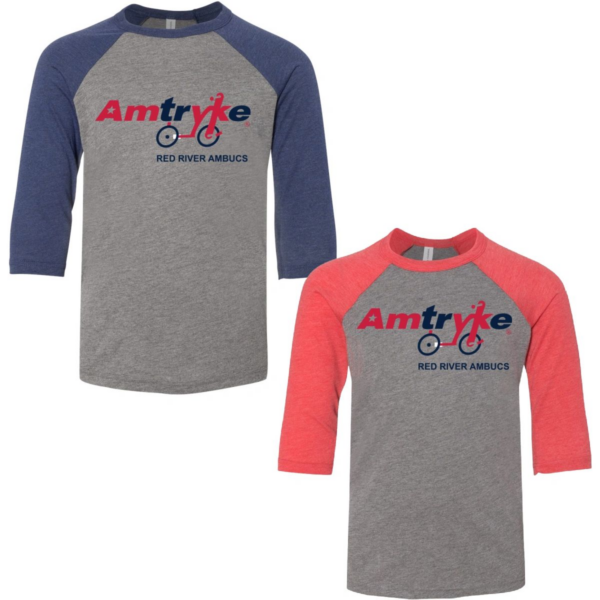 Two shirts with a bicycle logo on them.