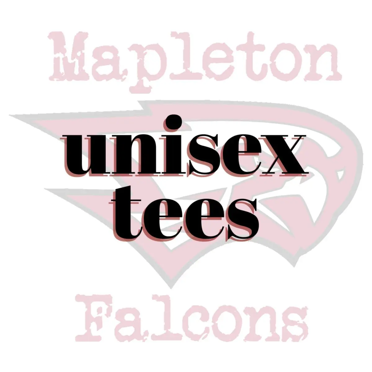 A picture of the words " unisex tees " in black lettering.