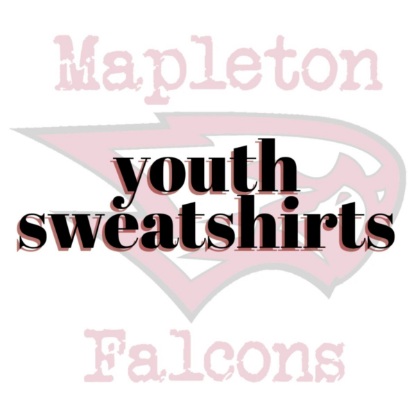 A red and black logo for the youth sweatshirts.