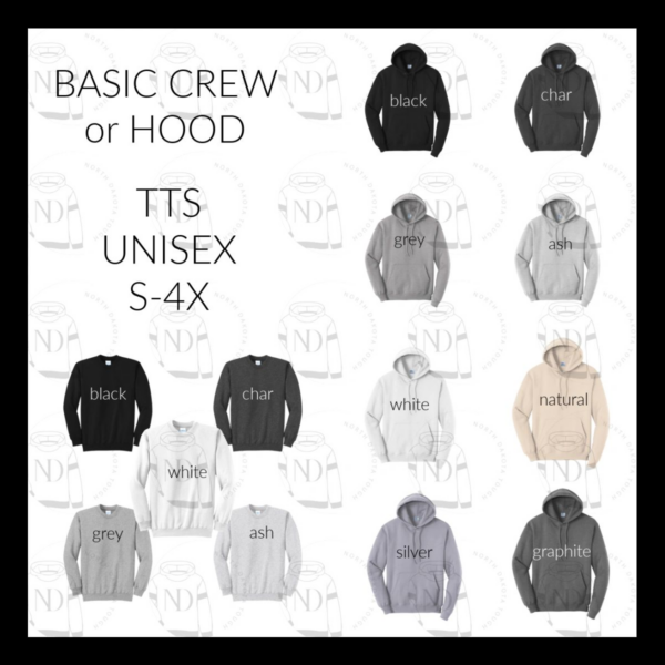 A bunch of different types of hoodies on display