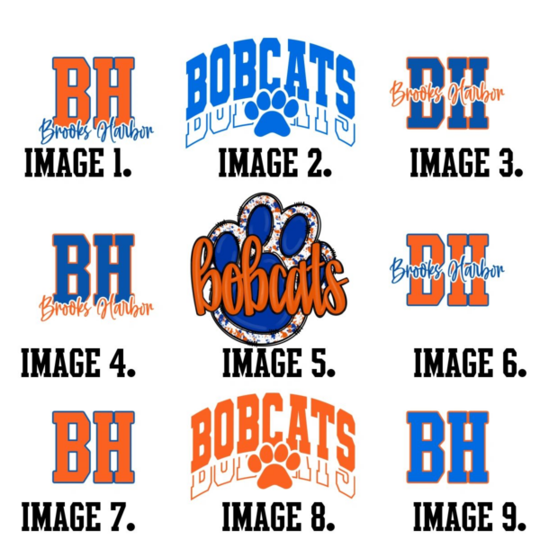 A bunch of bobcats are on the back of their logo.