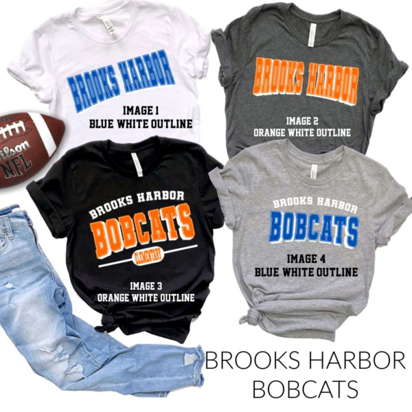 A group of t-shirts that are all in the same color scheme.