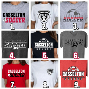 A bunch of different shirts that are on display