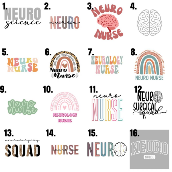 A number of different designs on the same page