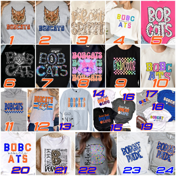 A bunch of different shirts that are on display