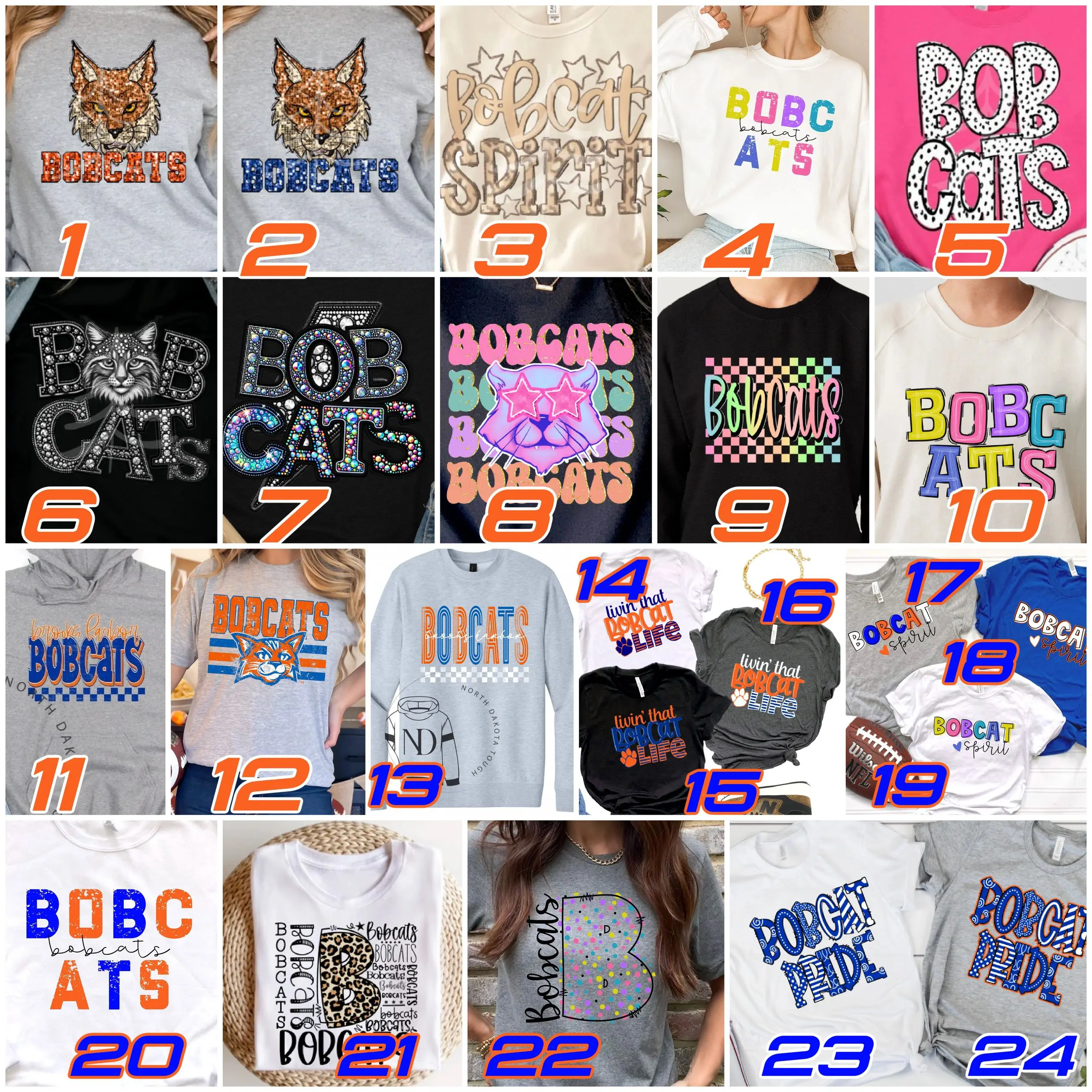 A bunch of different shirts that are on display