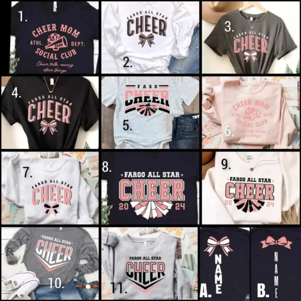 A bunch of different shirts that are on display