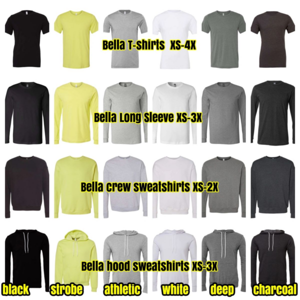 A bunch of different colored shirts and sweatshirts