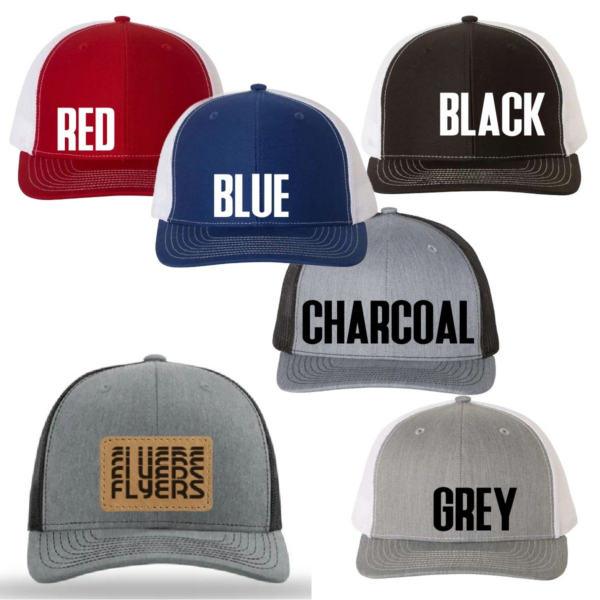 A variety of hats with different colors and styles.