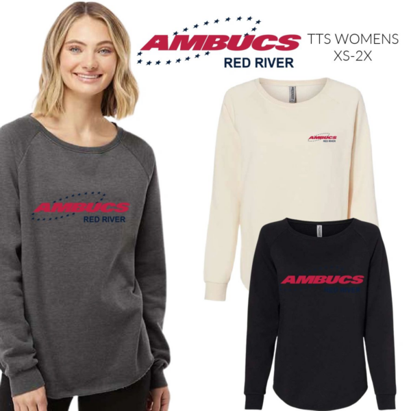 A woman wearing three different colored sweatshirts.