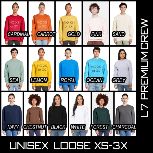 A group of people wearing different colors and sizes.