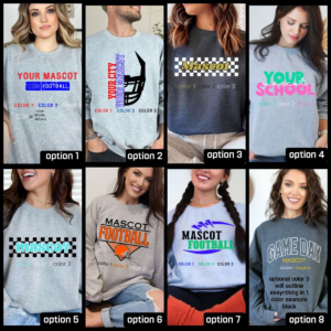 A bunch of different types of sweatshirts
