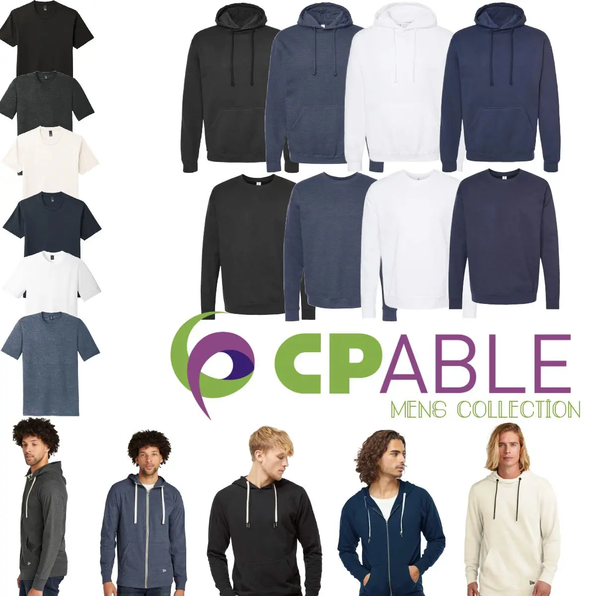 A group of people wearing different colored clothing.