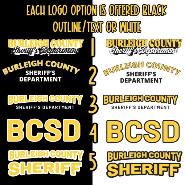 A graphic of the burleigh county sheriff 's department.