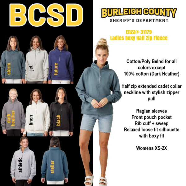 A poster of the back side of a sweatshirt.