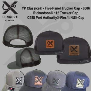 A hat with an image of a patch on it.