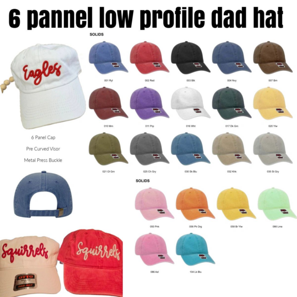 A lot of different colors and styles of hats.