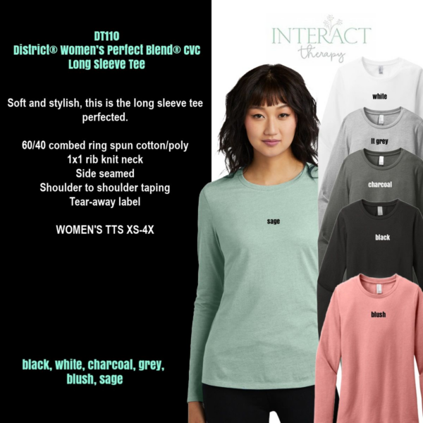 A group of different colored long sleeve shirts.