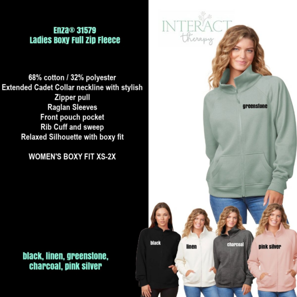 A group of women 's sweaters and sweatshirts with different colors.