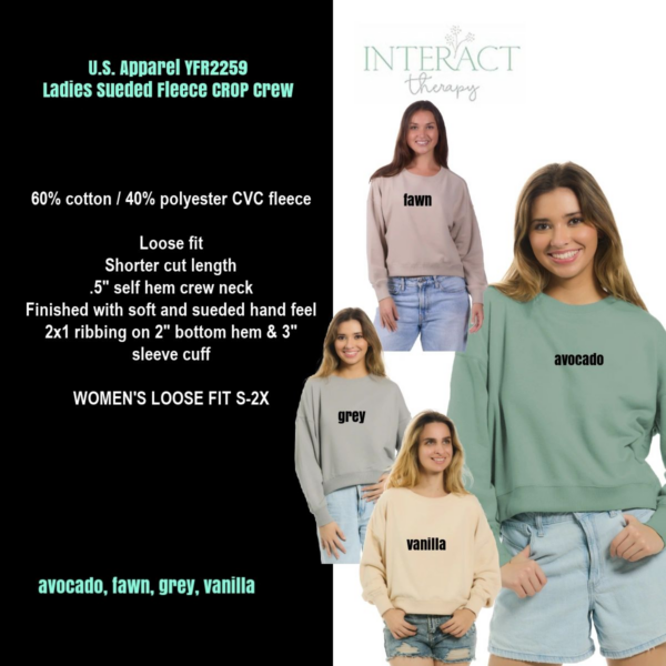 A picture of different colors and sizes of the sweater.
