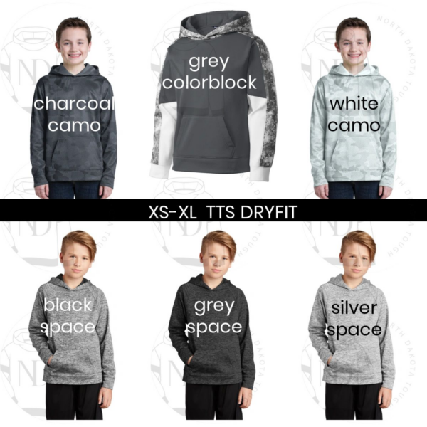 A group of young boys wearing different colors and designs on their shirts.