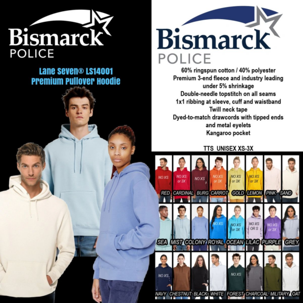 A group of people wearing different colored sweatshirts.