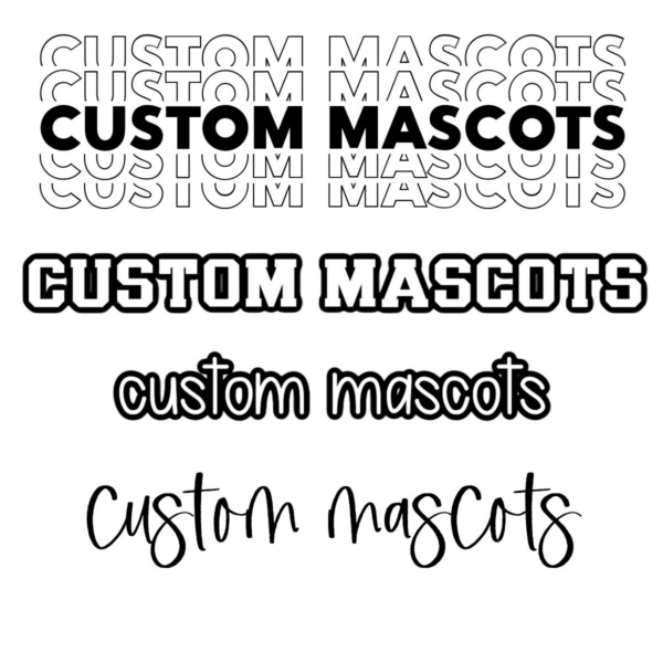 A bunch of different types of custom mascots