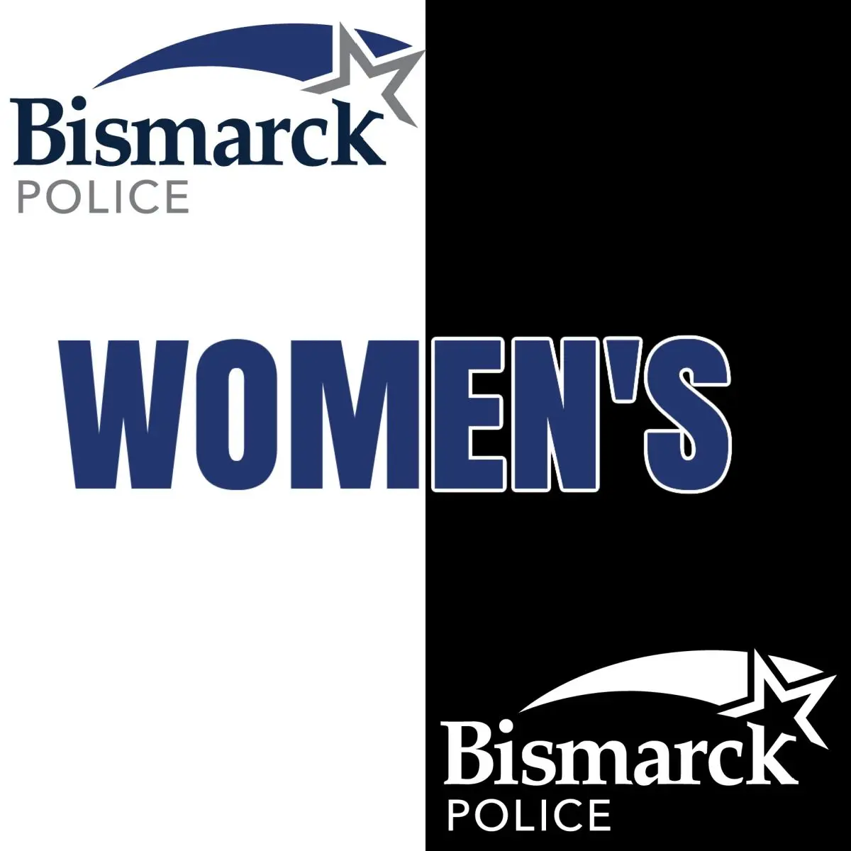 A black and white picture of two different women 's logos.