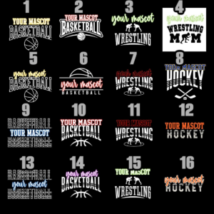 A number of different types of sports logos
