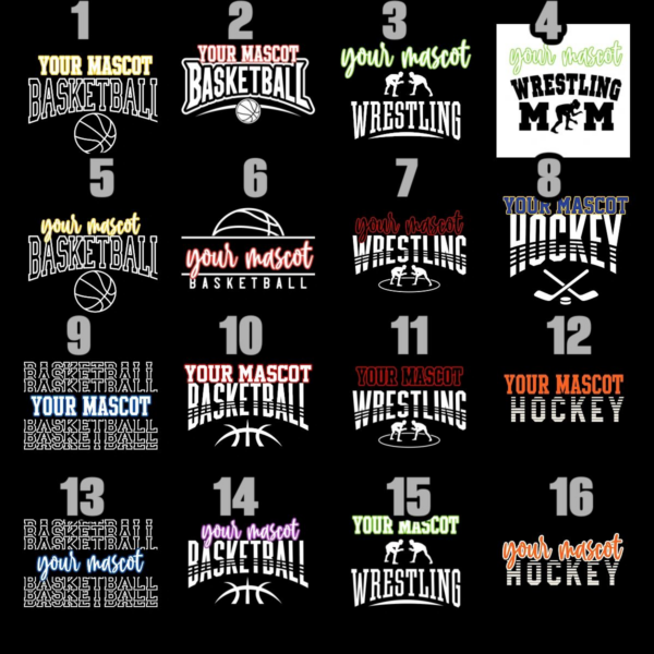 A number of different types of sports logos