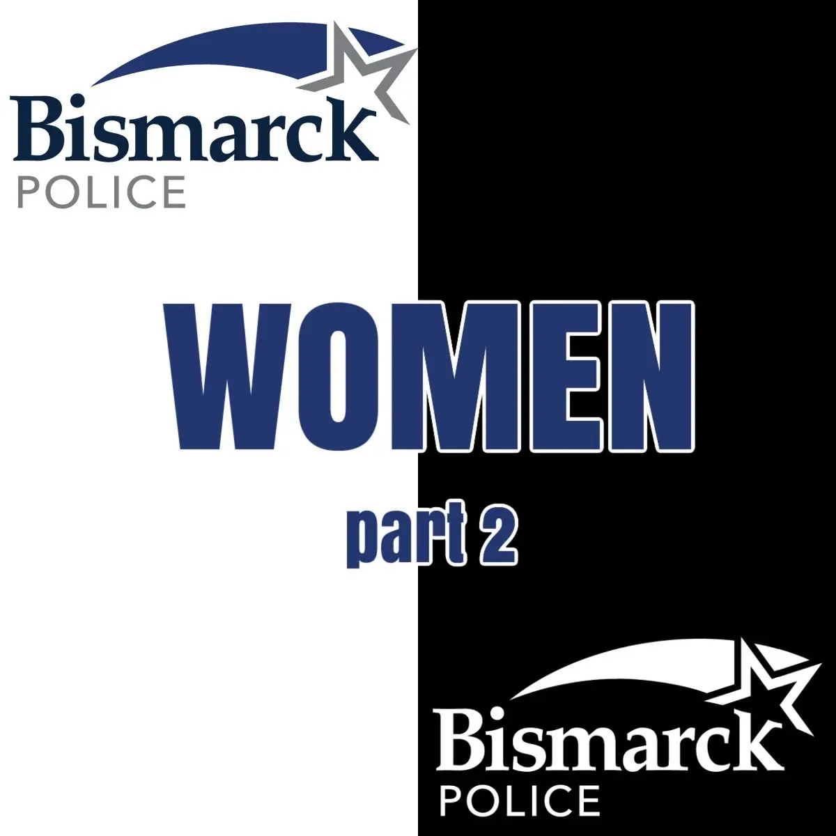 A picture of two different women 's police logos.