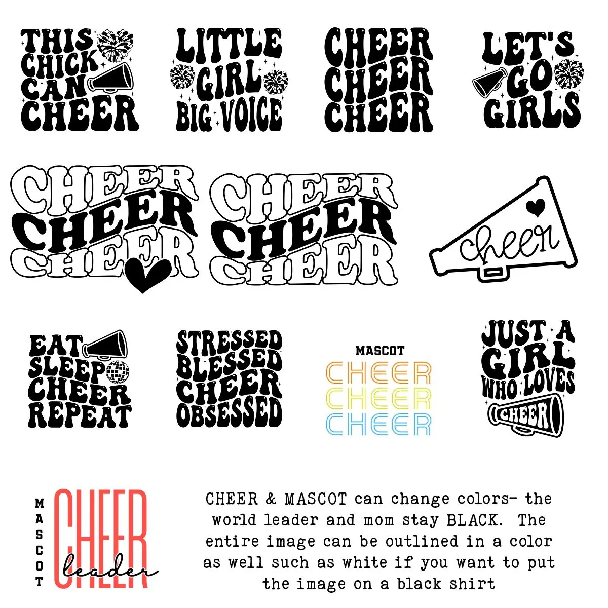 A collection of cheer sayings and phrases.