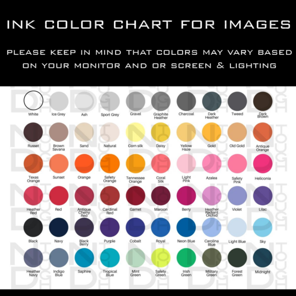 A color chart for images of ink.