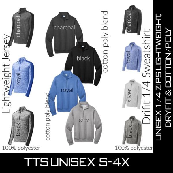 A variety of different types of jackets and shirts.