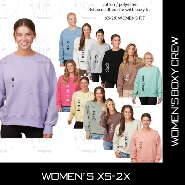 A group of people wearing different colored sweatshirts.