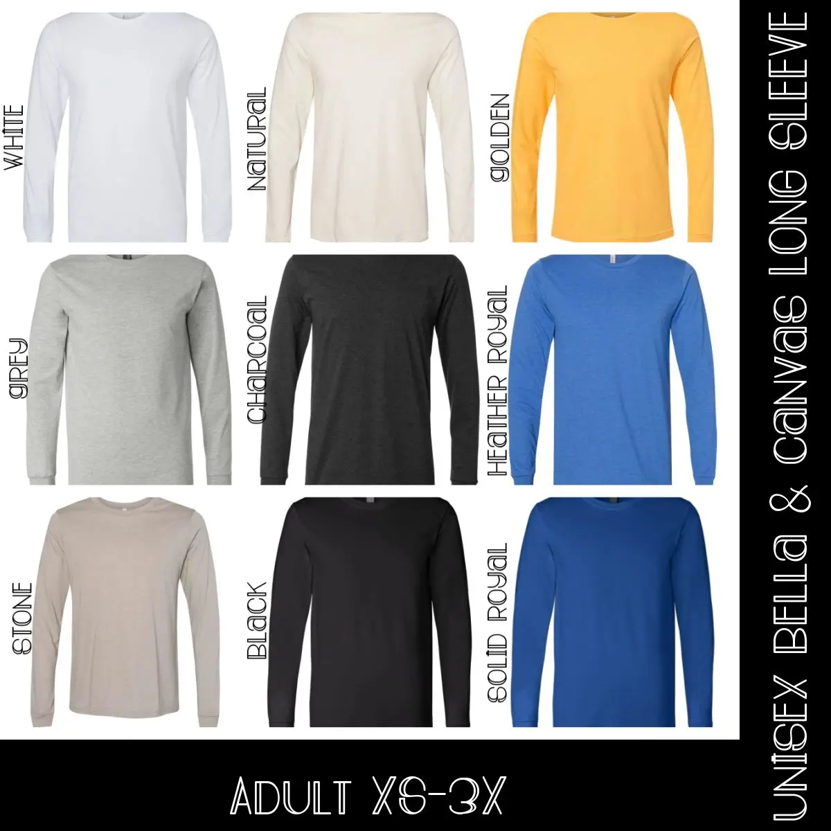 A long sleeve shirt with many colors of the same color.