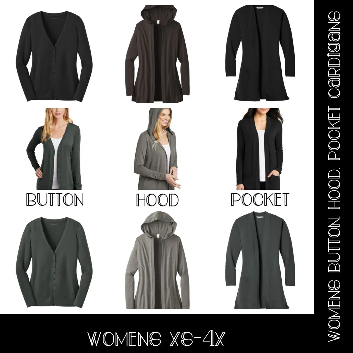 A collection of different types of jackets.