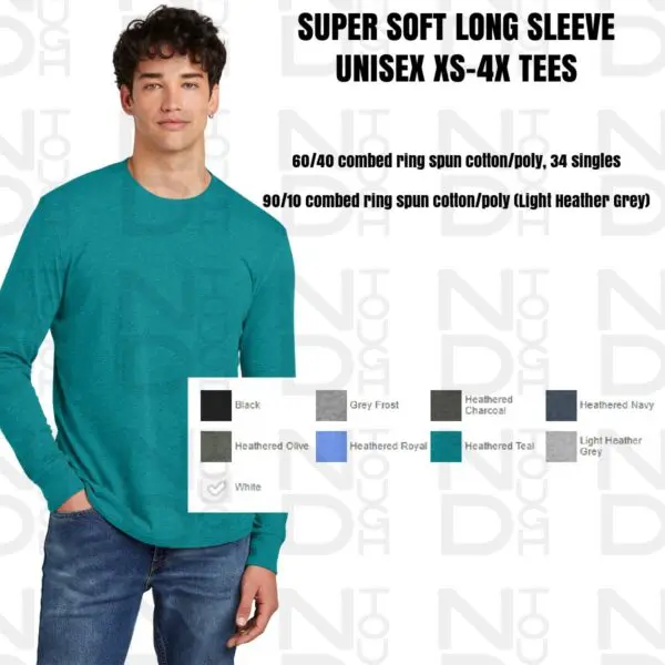 A man in a long sleeve shirt and jeans.