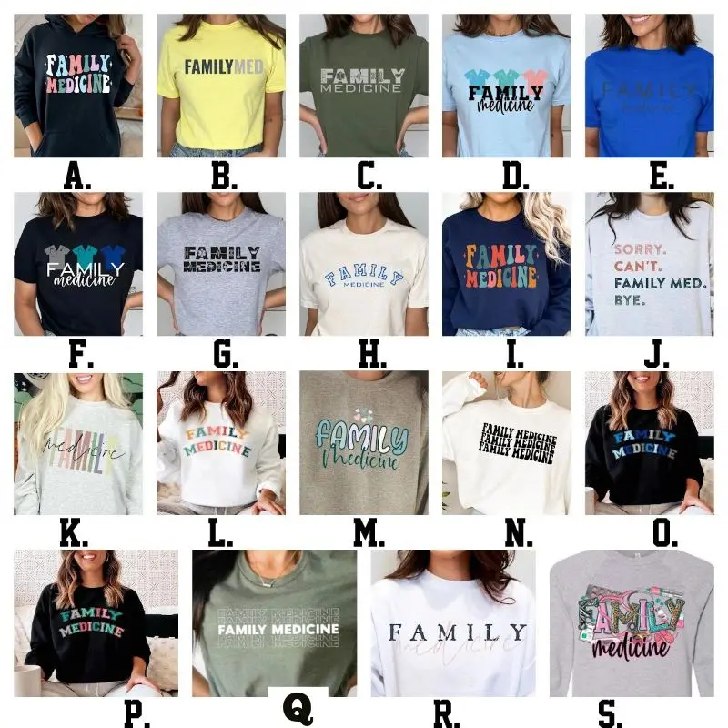 A variety of shirts with different designs on them.