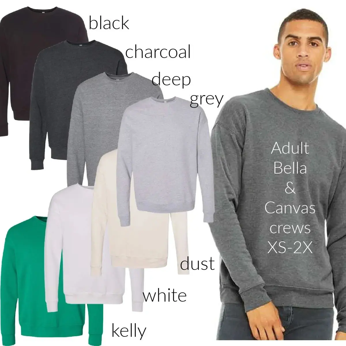 A man wearing different colors of sweatshirts.