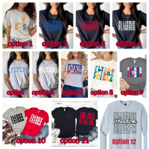 A bunch of different shirts that are on display