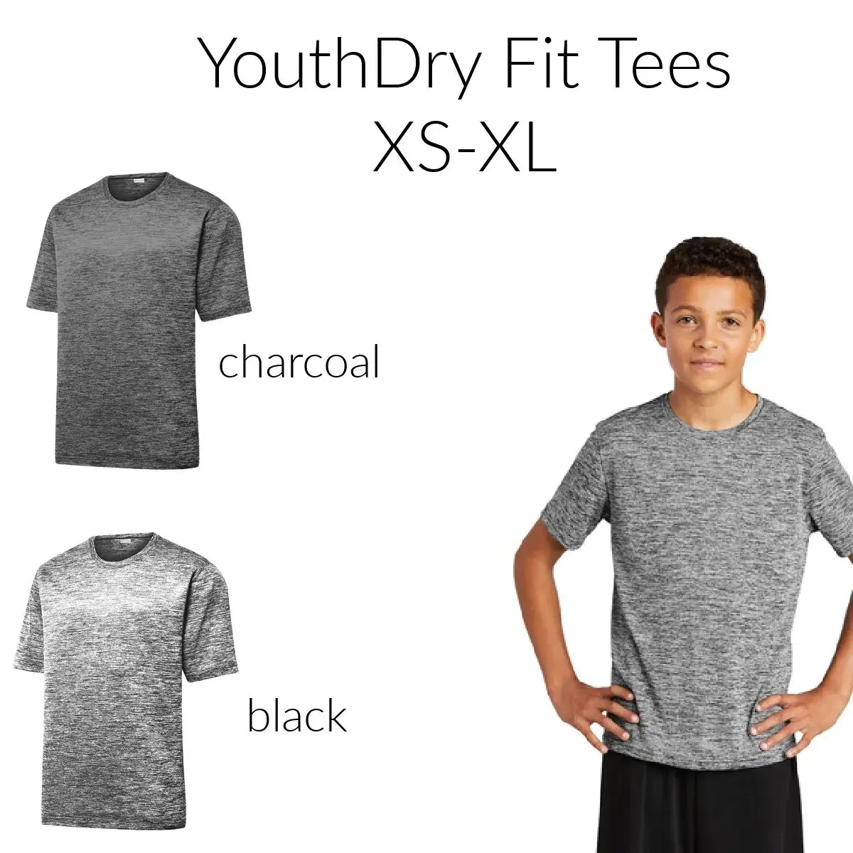 A young boy wearing two different colors of shirts.