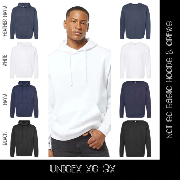 A man wearing different colored sweatshirts.