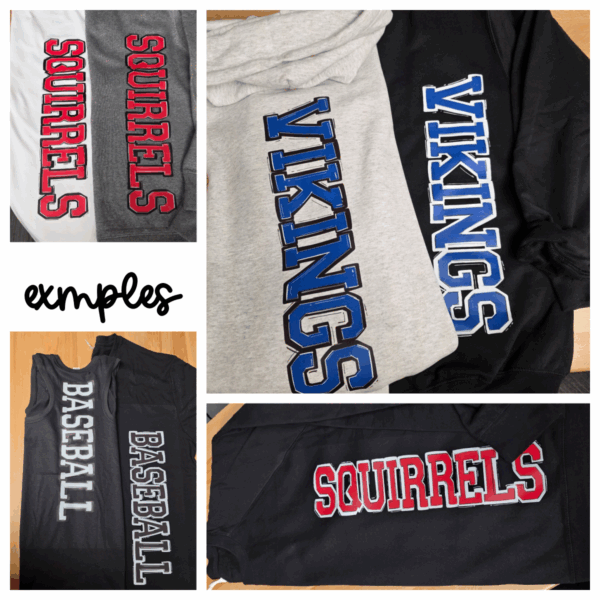Oversized Vertical Custom Mascots or Words - Image 2
